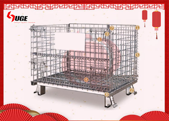 ظروف نگهدارنده سیم استیل گالوانیزه گرم Dip Gate Half Drop